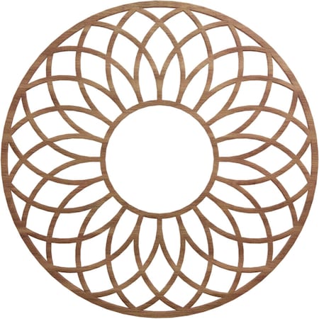 Ekena Millwork Cannes Wood Fretwork Pierced Ceiling Medallion, Walnut, 26"OD x 8 7/8"ID x 3/8"T CMWP26X26X0375CNWA